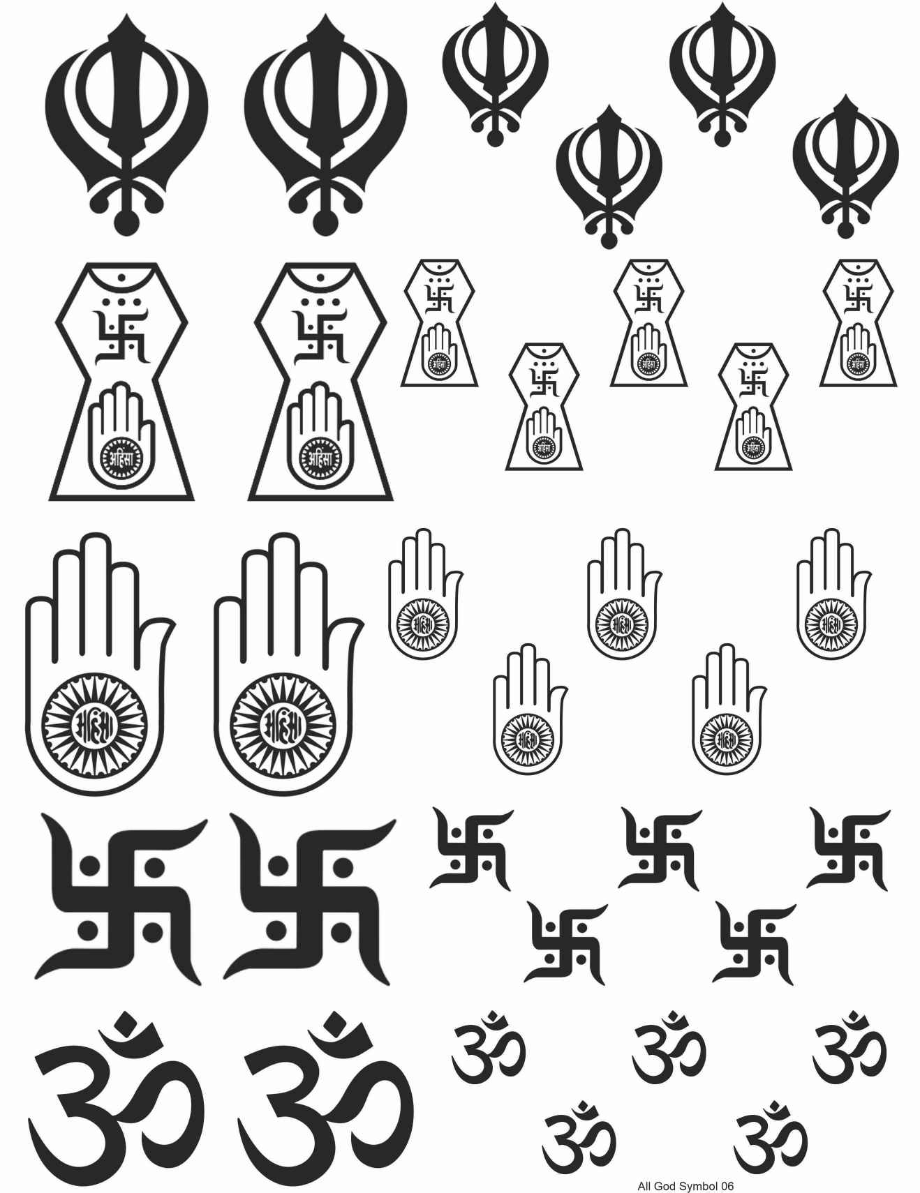 All God Symbols 06 Insert Sheet