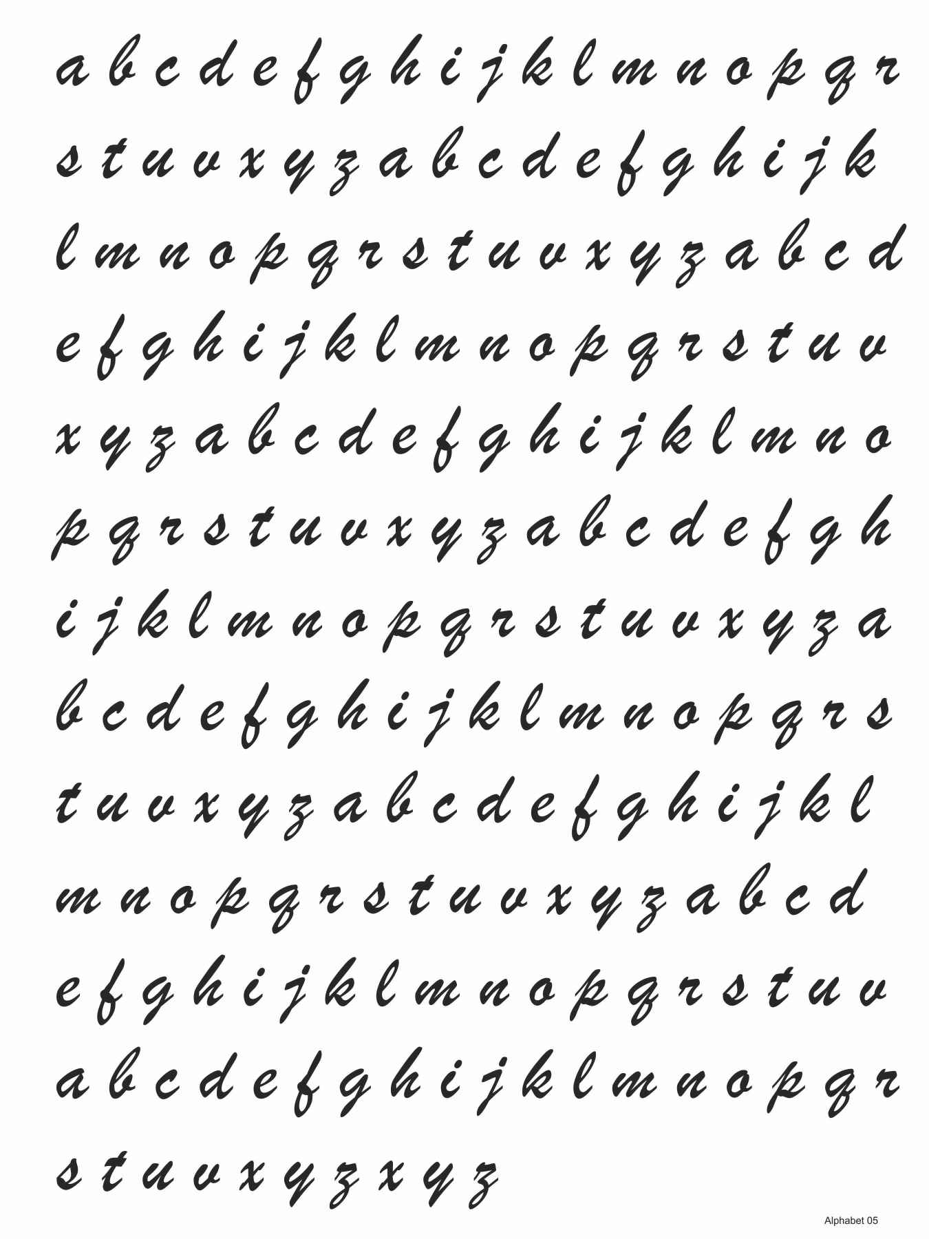 Alphabet 05 Insert Sheet