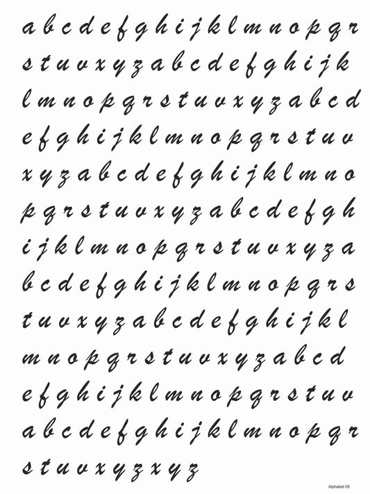 Alphabet 05 Insert Sheet