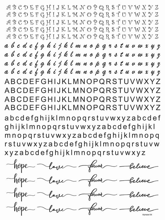 Alphabet 06 Insert Sheet