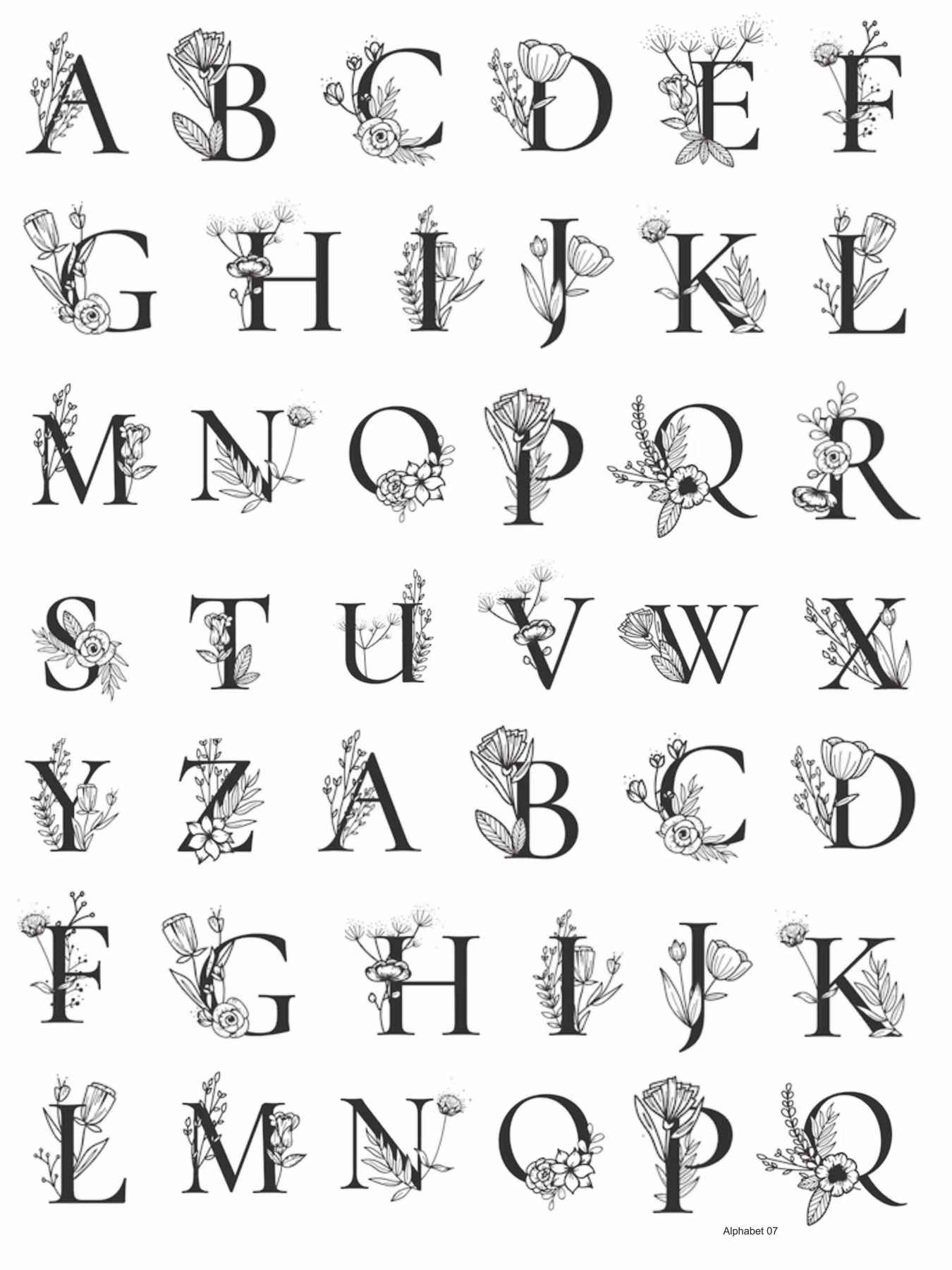 Alphabet 07 Metal Insert Sheet