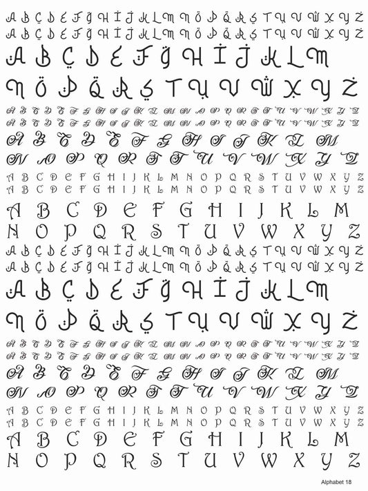 Alphabet 18 Insert Sheet