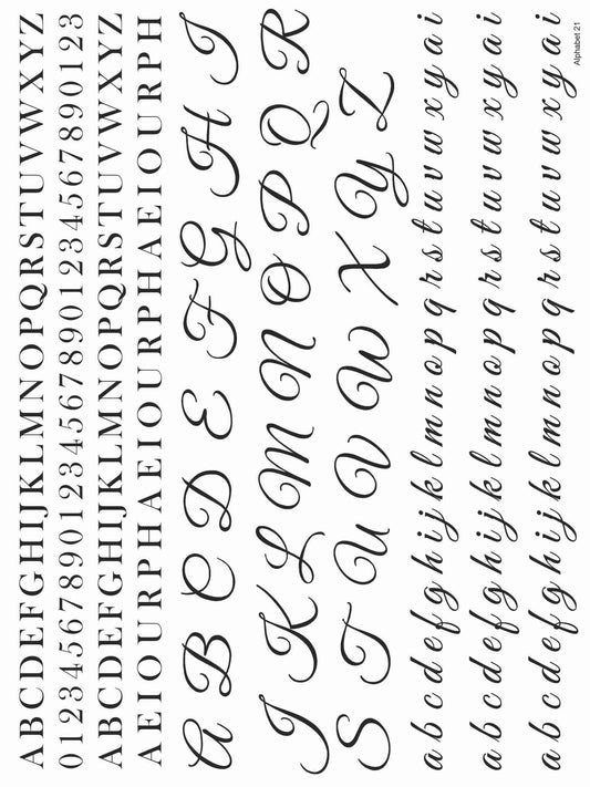 Alphabet 21 Golden Embossed Sheet A4 Size