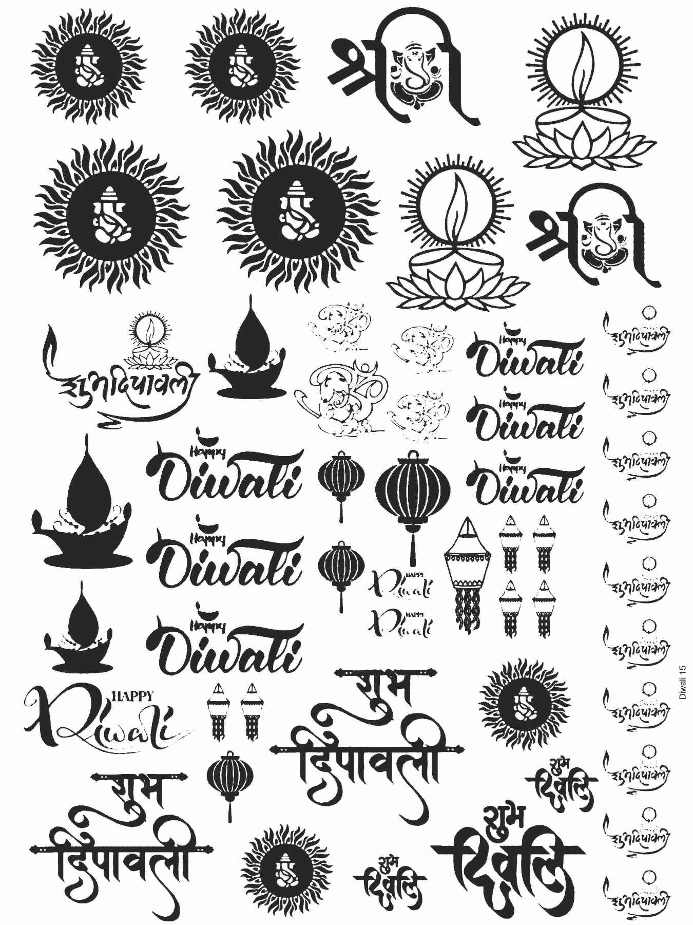 Diwali 15 Insert Sheet