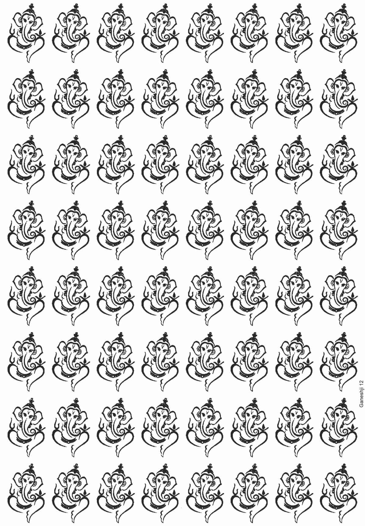 Ganeshji 12 Metal Insert Sheet