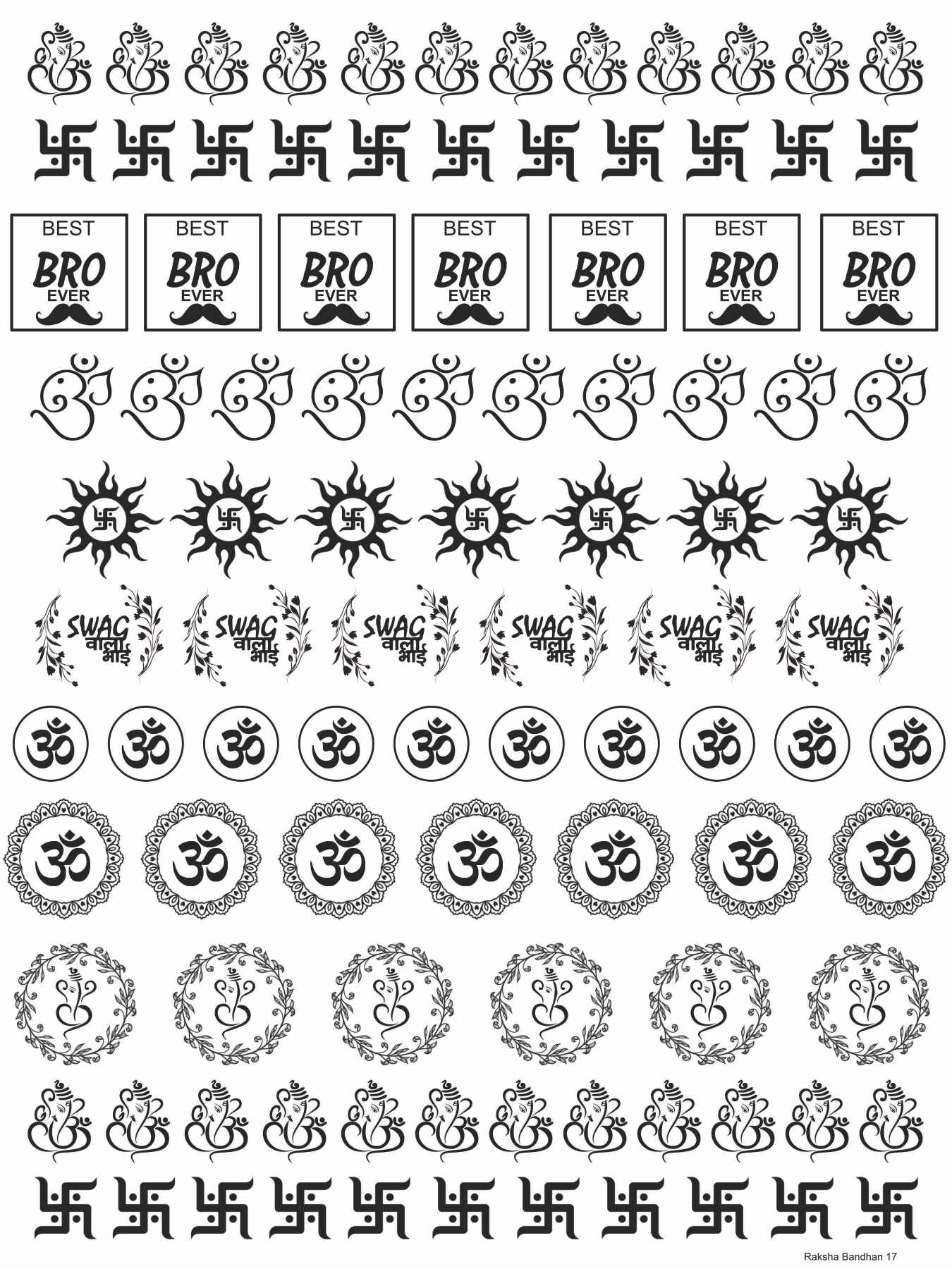 Raksha Bandhan 17 Insert Sheet