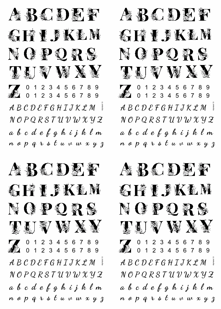 Alphabet 28 Insert Sheet