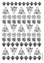 All God Symbols 23 Golden Embossed Sheet A5 Size